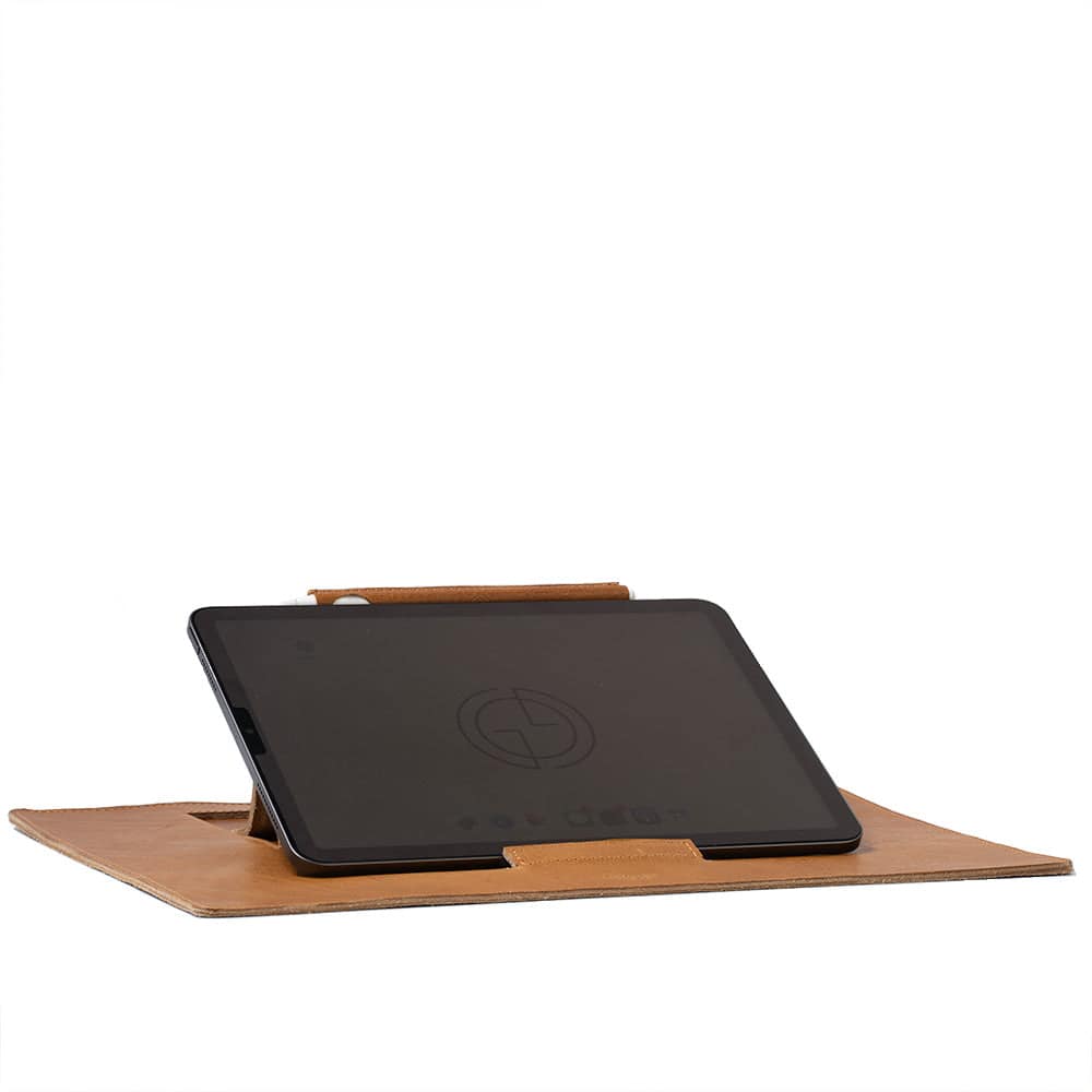 Full-Grain Leather Desktop Stand for iPad - Image 4