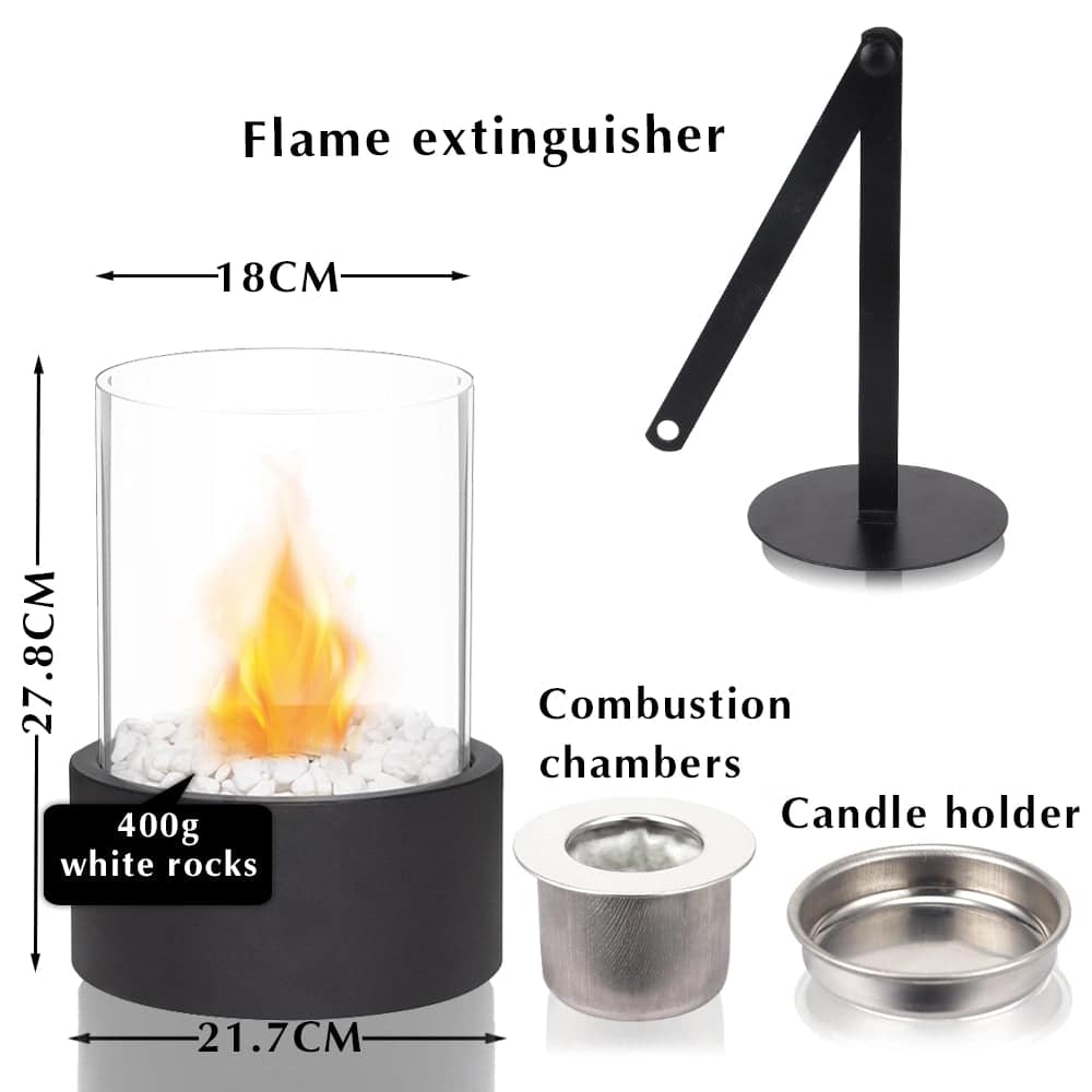 Extra Large Portable Tabletop Fire Bowl 22x28cm – Bio Ethanol Ventless Indoor/Outdoor - Image 3
