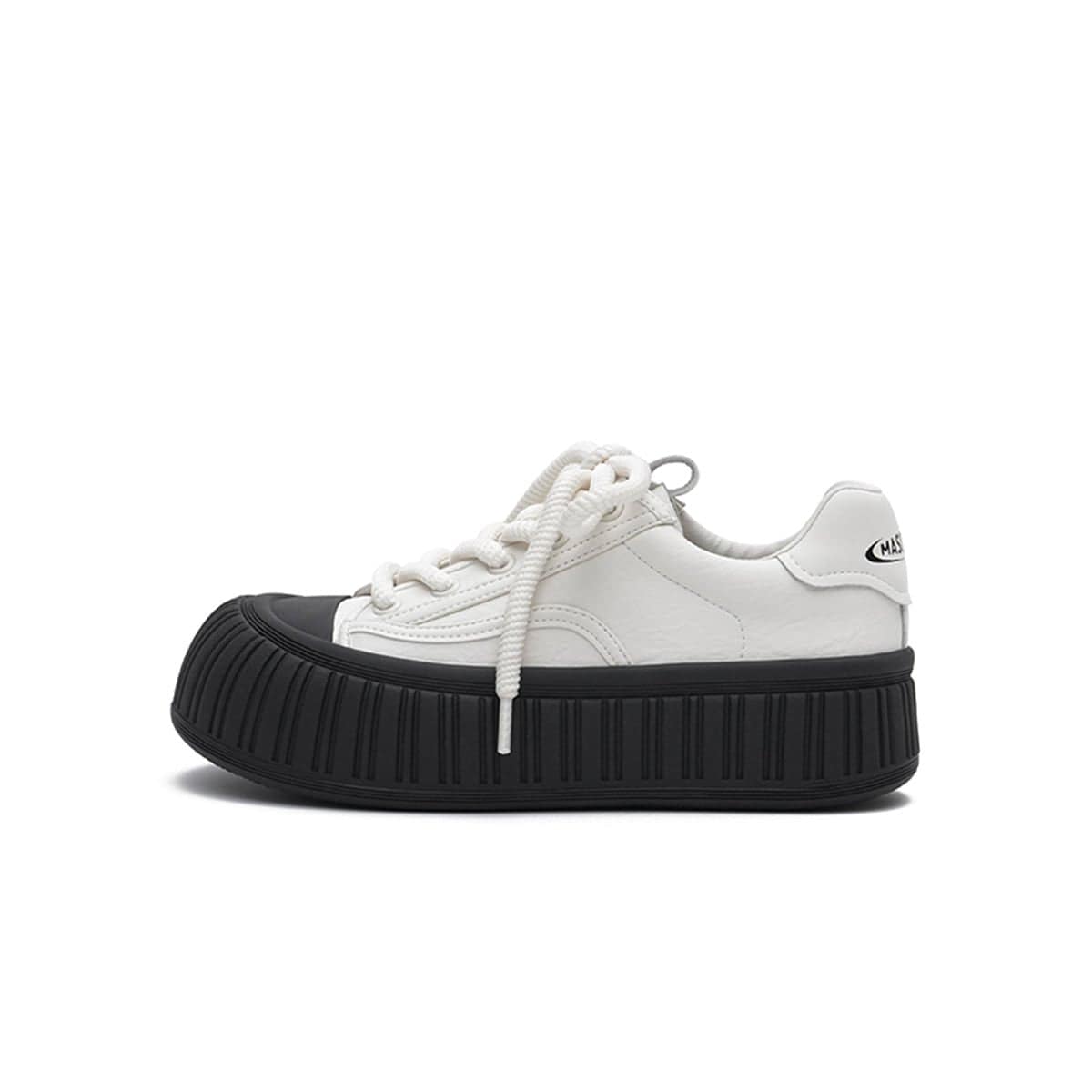 Women’s Platform Chunky Sports Sneakers – Ribbed Sole Leather Trainers - Image 10