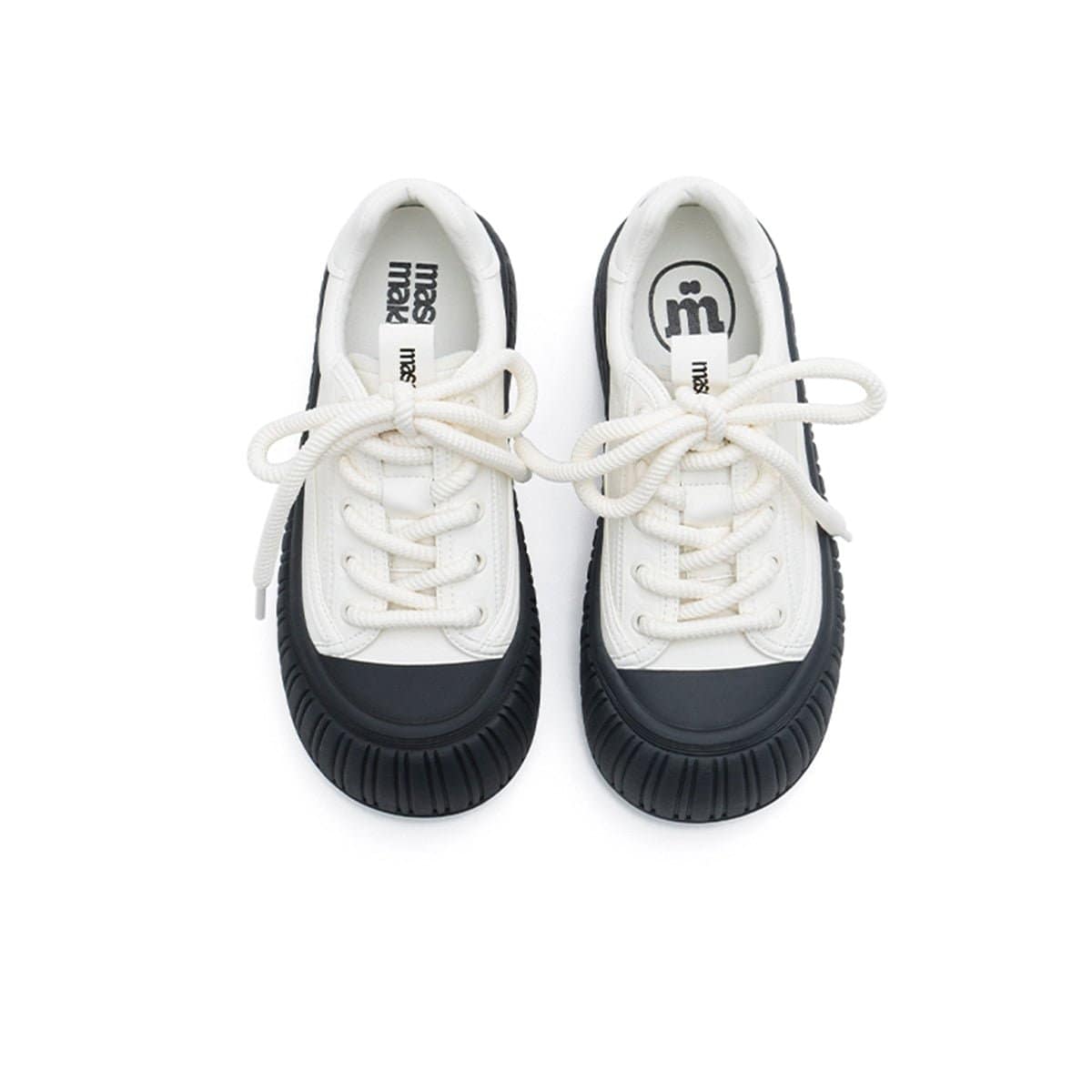 Women’s Platform Chunky Sports Sneakers – Ribbed Sole Leather Trainers - Image 3