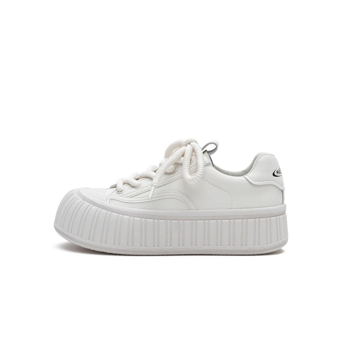 Women’s Platform Chunky Sports Sneakers – Ribbed Sole Leather Trainers - Image 12