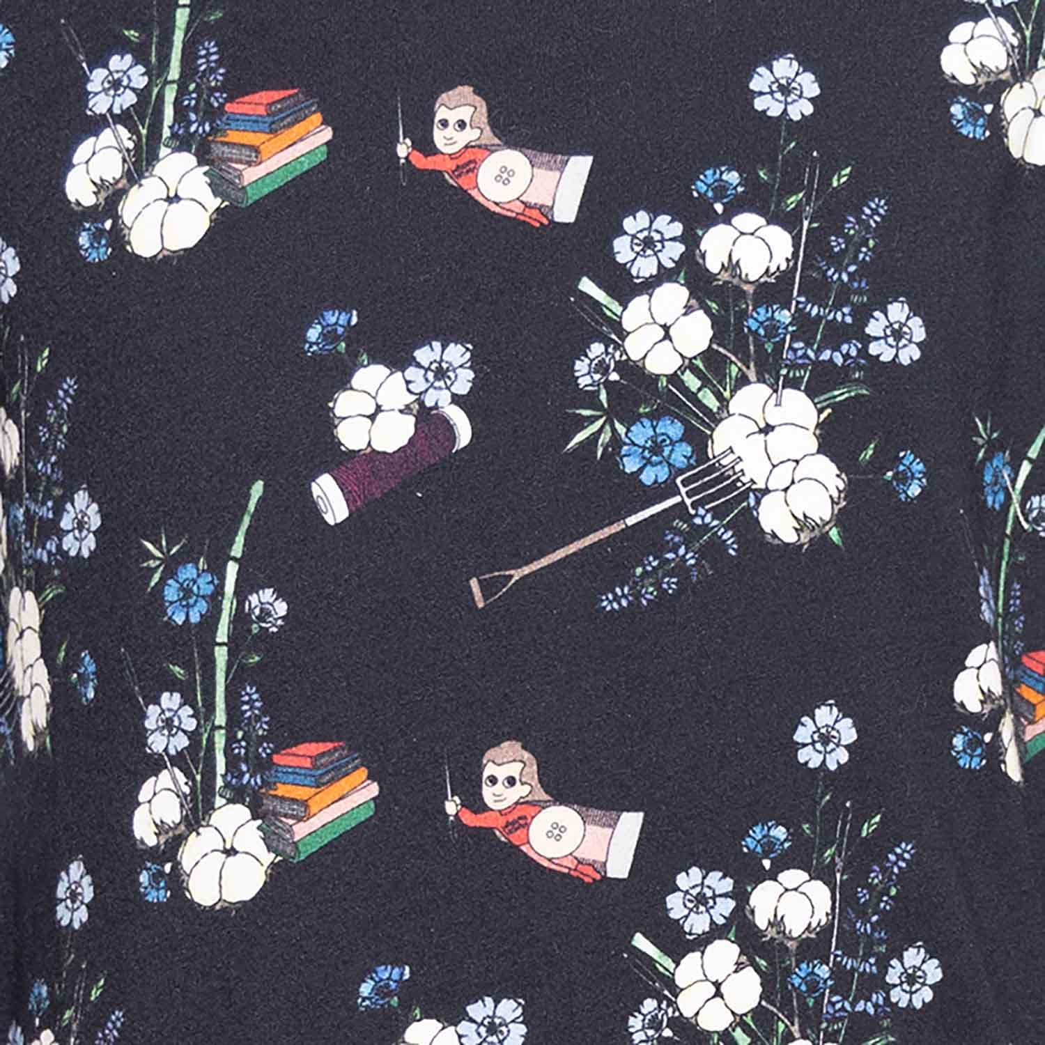 Floral Black Baby Onesie - Image 2