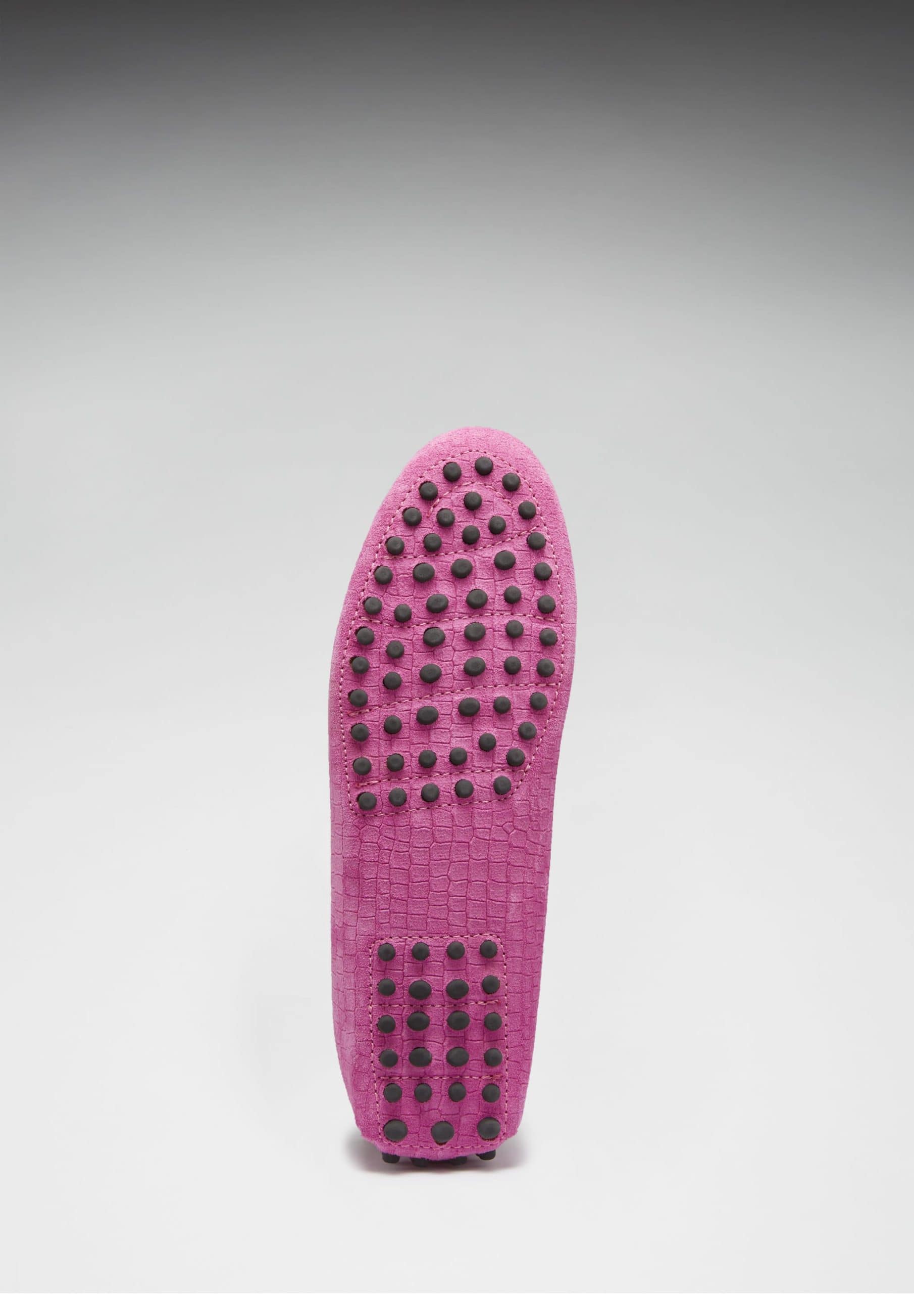 Women's Tasselled Driving Loafers, pink embossed suede - Image 3