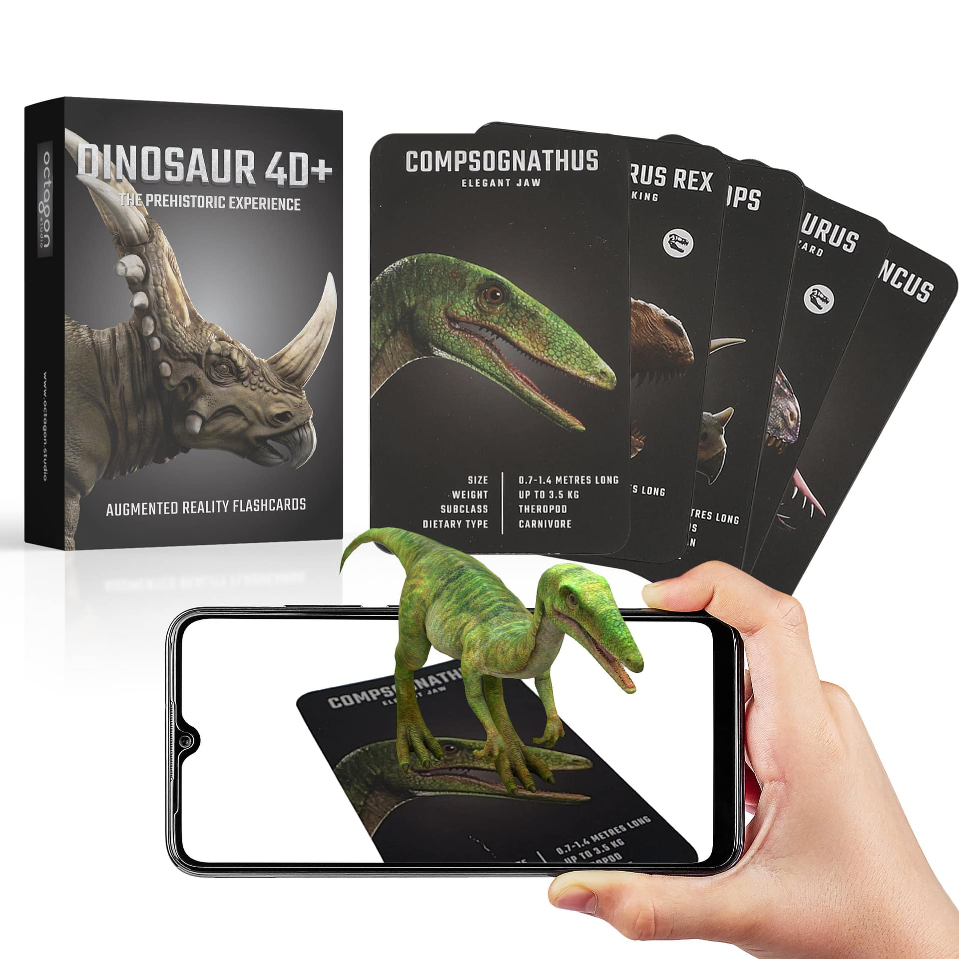 Dinosaur 4D+ Augmented Reality Flashcards