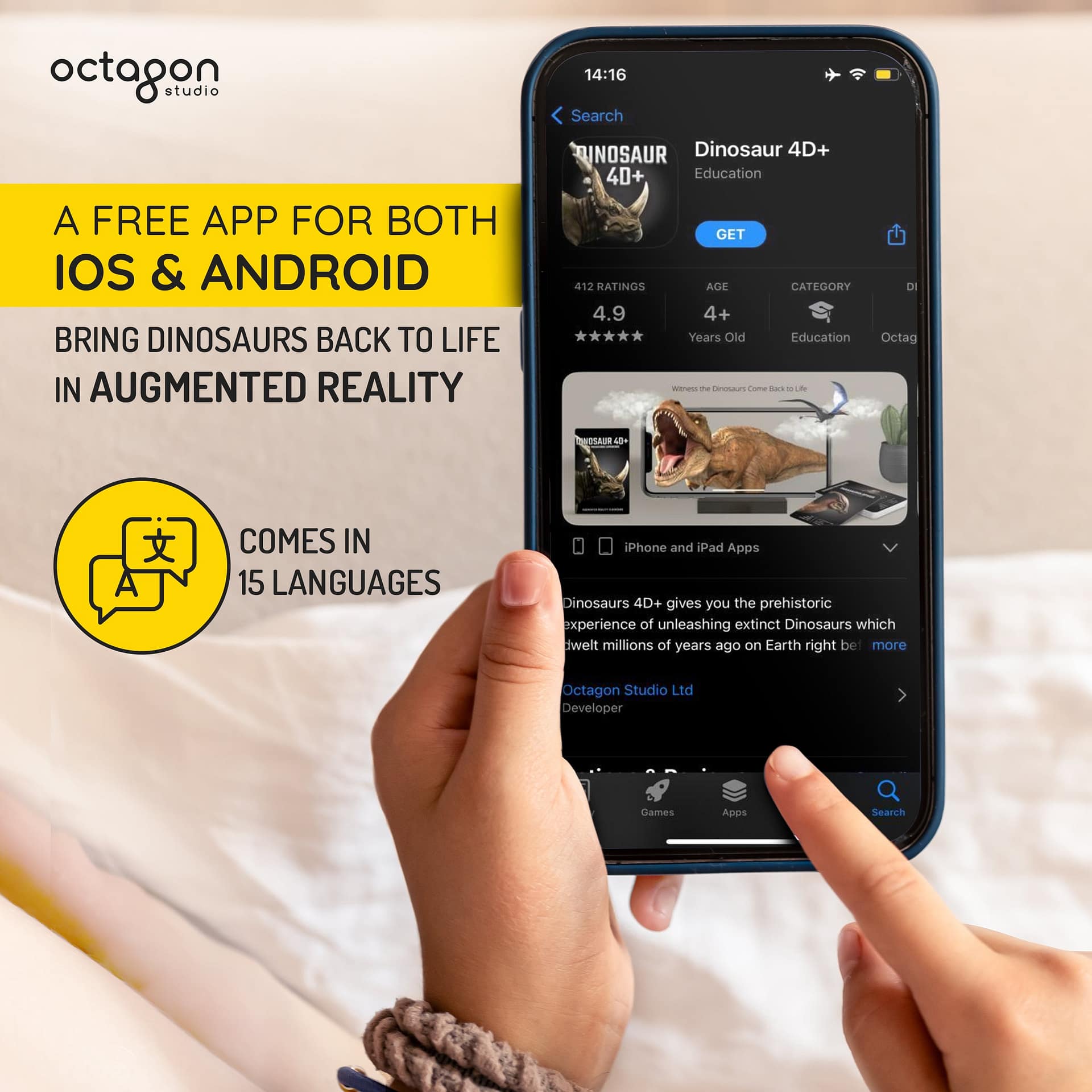 Dinosaur 4D+ Augmented Reality Flashcards - Image 2