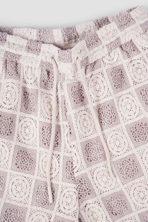 Flower Pattern Crochet Shorts - Image 3