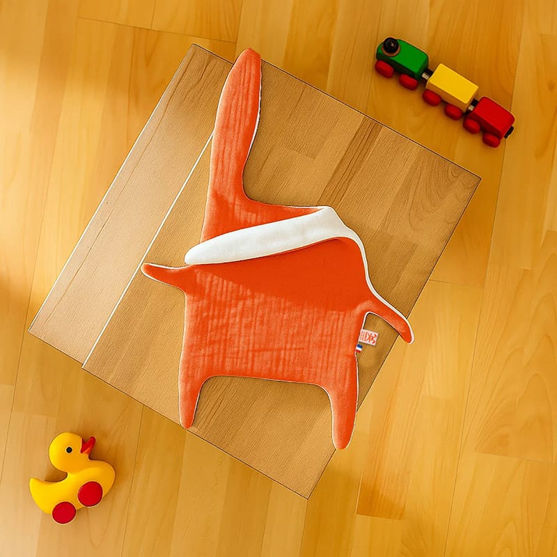 Doudou Plat en Coton Bio Fraise - Image 2