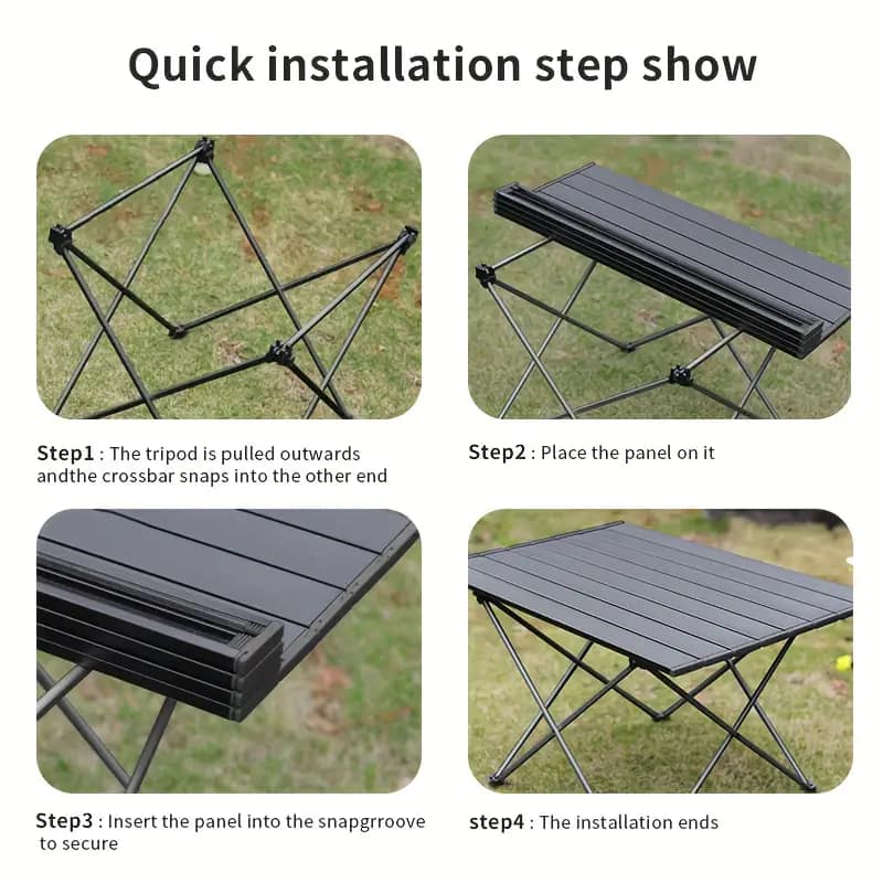 Aluminum Table for Camping Folding Picnic BBQ Outdoor - Image 4